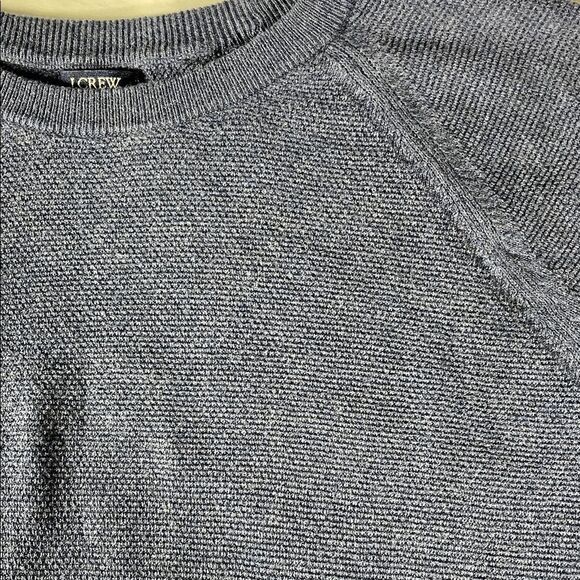 J. Crew mens slate blue lightweight cotton crewneck long sleeve sweater - size L - Picture 6 of 8